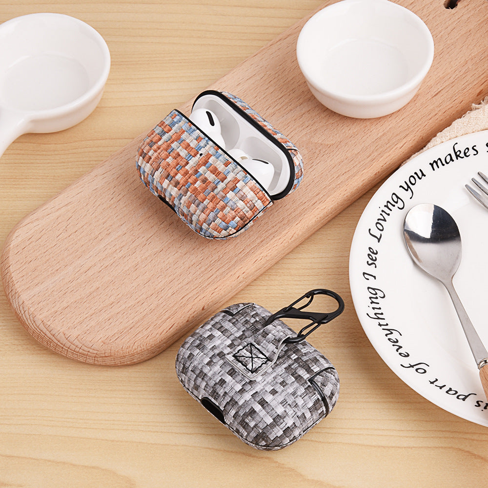 Wholesale PC Woven Texture Veneer Protective Case